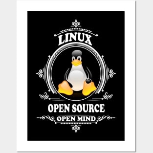 Linux - Open Source - Open Mind Posters and Art